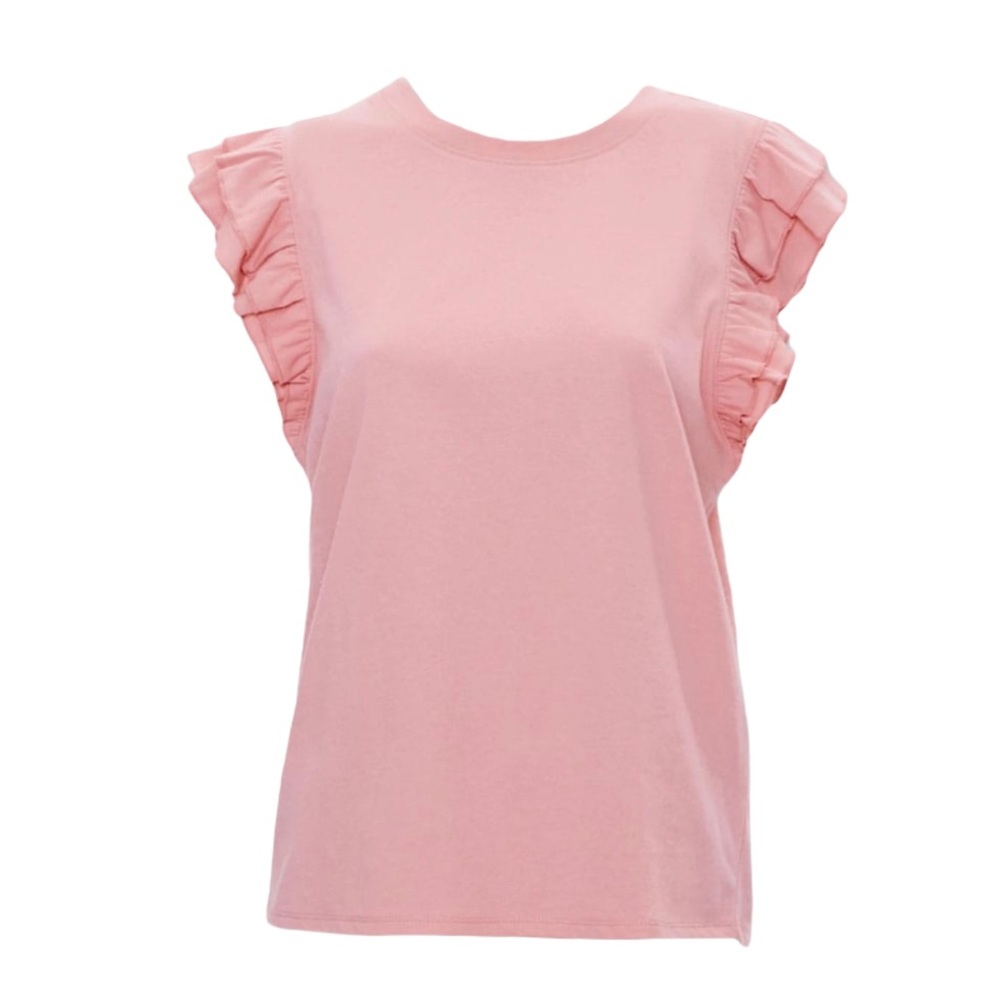 Ruffle cap sleeve shirt